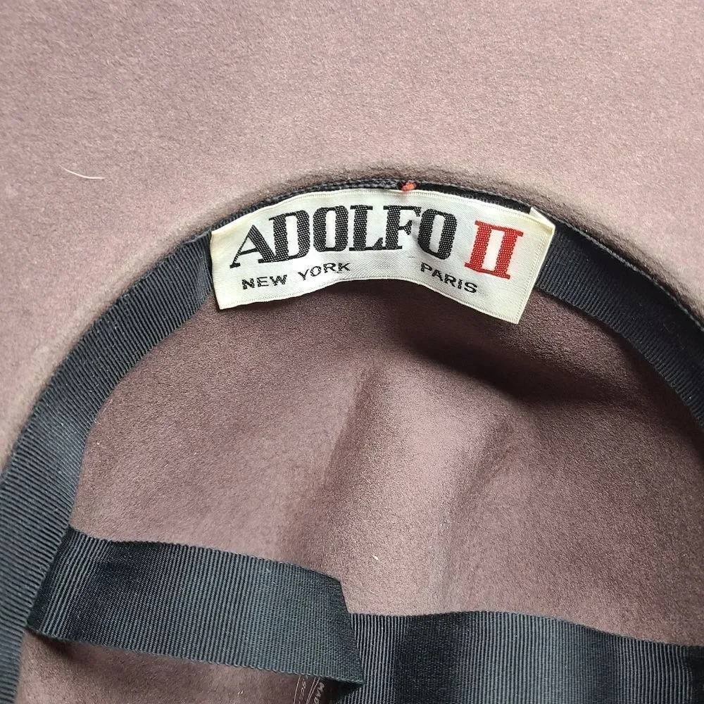 Adolfo ll 100%‎ Wool Tan Vintage Hat